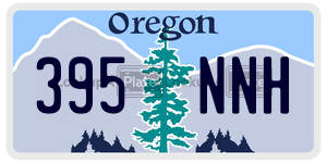 395NNH license plate in Oregon