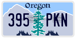 395PKN  license plate in OR