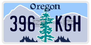 396KGH  license plate in OR