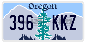 396KKZ  license plate in OR