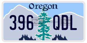 396QDL license plate in Oregon