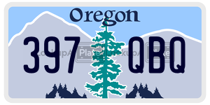 397QBQ  license plate in OR