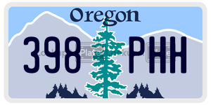 398PHH  license plate in OR
