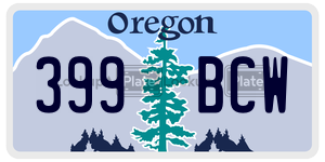 399BCW  license plate in OR