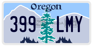 399LMY  license plate in OR
