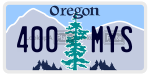 400MYS  license plate in OR