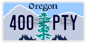 400PTY  license plate in OR