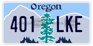 401LKE  license plate in OR