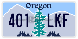 401LKF  license plate in OR