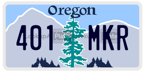 401MKR  license plate in OR
