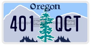 401QCT license plate in Oregon