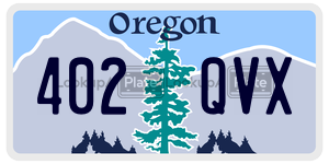 402QVX  license plate in OR