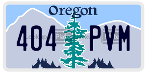 404PVM  license plate in OR