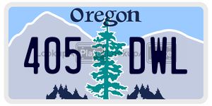 405DWL  license plate in OR
