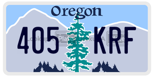 405KRF license plate in Oregon