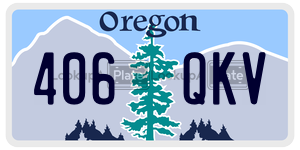 406QKV  license plate in OR