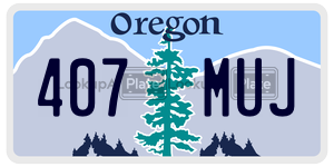 407MUJ license plate in Oregon