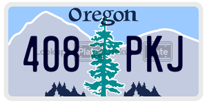408PKJ  license plate in OR