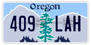 409LAH  license plate in OR