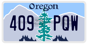 409PQW  license plate in OR