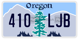410LJB  license plate in OR