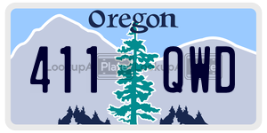 411QWD  license plate in OR