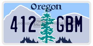 412GBM  license plate in OR
