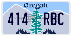 414RBC  license plate in OR