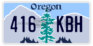 416KBH  license plate in OR