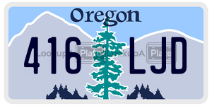 416LJD  license plate in OR