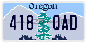 418QAD  license plate in OR