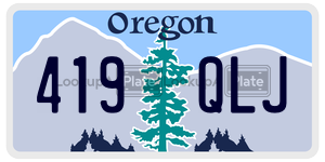 419QLJ  license plate in OR