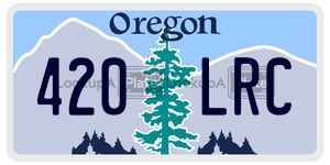 420LRC  license plate in OR
