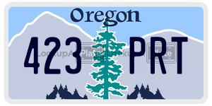 423PRT license plate in Oregon