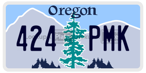 424PMK  license plate in OR