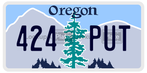 424PUT  license plate in OR