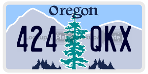 424QKX  license plate in OR