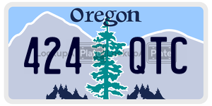 424QTC  license plate in OR