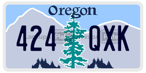 424QXK  license plate in OR