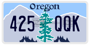 425QQK  license plate in OR