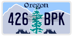 426BPK  license plate in OR