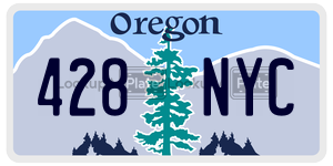 428NYC  license plate in OR