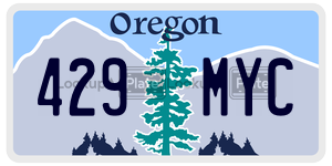 429MYC  license plate in OR