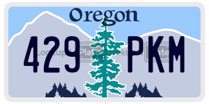 429PKM license plate in Oregon