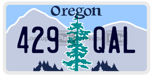 429QAL license plate in Oregon