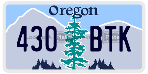 430BTK  license plate in OR