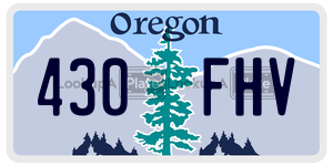 430FHV  license plate in OR