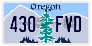 430FVD  license plate in OR