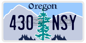 430NSY  license plate in OR