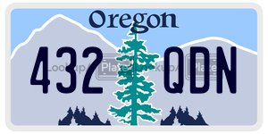 432QDN  license plate in OR